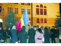 Protest firav, și aseară